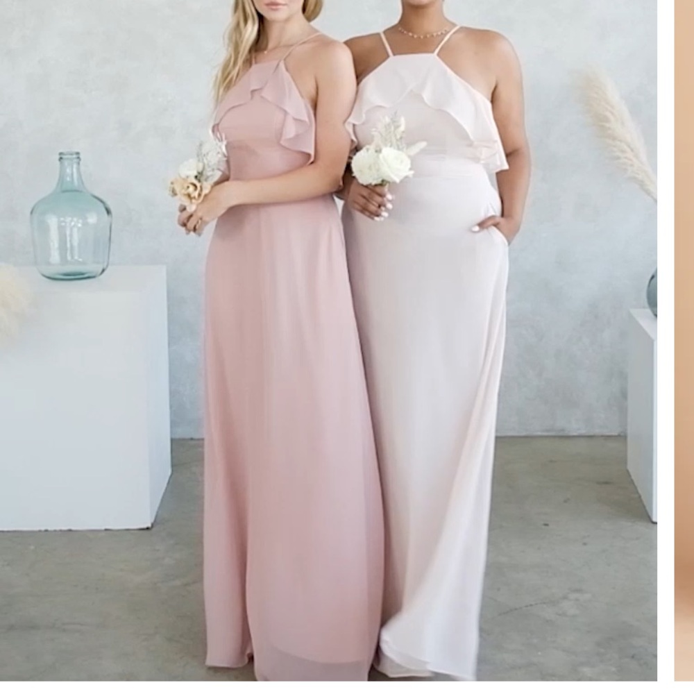 Bridesmaid Dress: Pockets: Birdy Grey Jules Chiffon